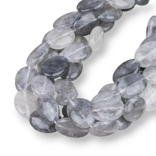 Quarzo Grigio Ovale Piatto 13x18mm-QUARZO GRIGIO | Worldofjewel.com