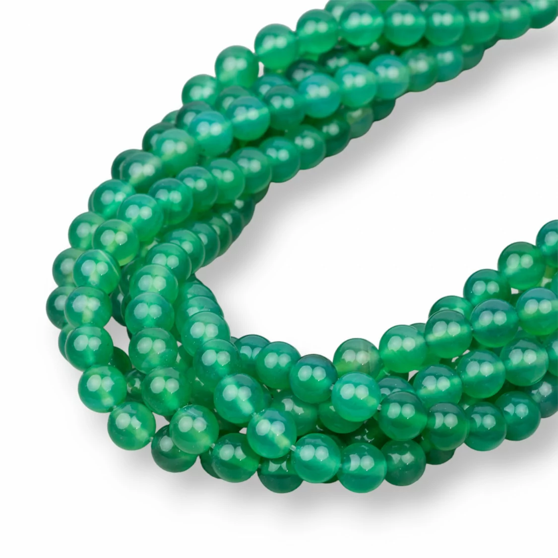 Agata Verde Tondo Liscio 6mm-AGATA VERDE | Worldofjewel.com