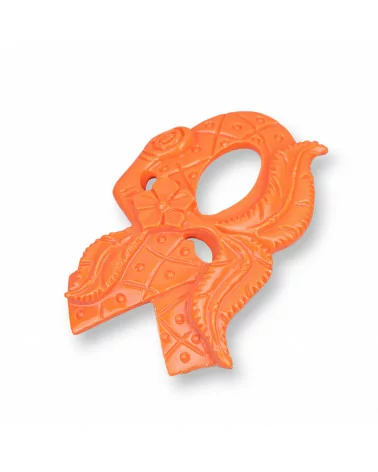 Componenti Di Resina Assortita 35x56mm 2pz Arancio-COMPONENTI DI RESINA | Worldofjewel.com