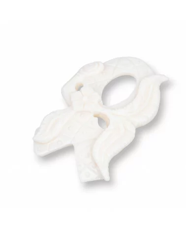 Componenti Di Resina Assortita 35x56mm 2pz Bianco-COMPONENTI DI RESINA | Worldofjewel.com