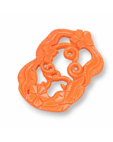 Componenti Di Resina Assortita 40x57mm 2pz Arancio-COMPONENTI DI RESINA | Worldofjewel.com