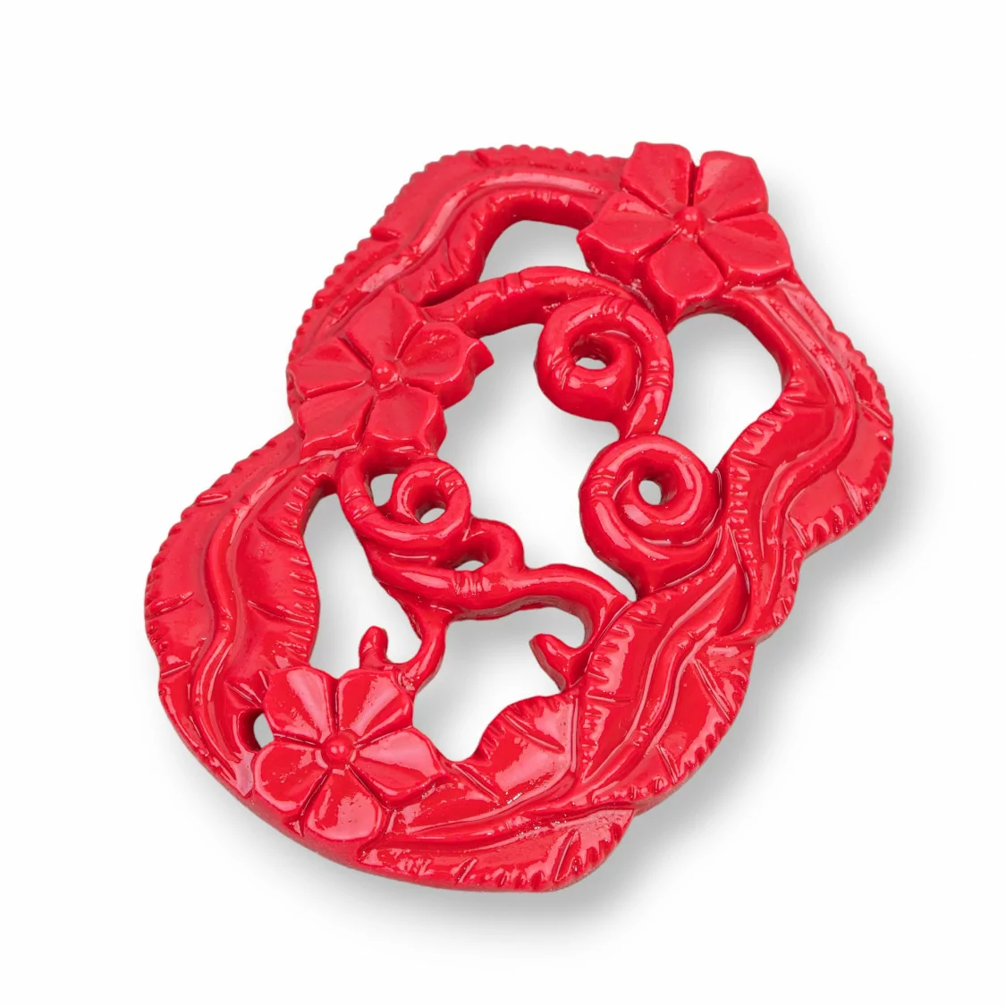 Componenti Di Resina Assortita 40x57mm 2pz Rosso-COMPONENTI DI RESINA | Worldofjewel.com