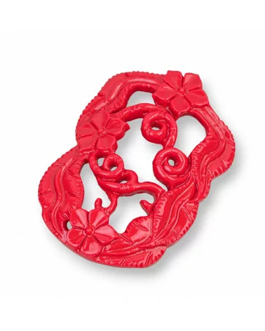 Componenti Di Resina Assortita 40x57mm 2pz Rosso-COMPONENTI DI RESINA | Worldofjewel.com