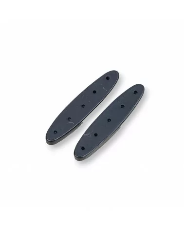 Componenti Di Resina Assortita Barretta 5 Fili 32mm 10pz Nero-COMPONENTI DI RESINA | Worldofjewel.com