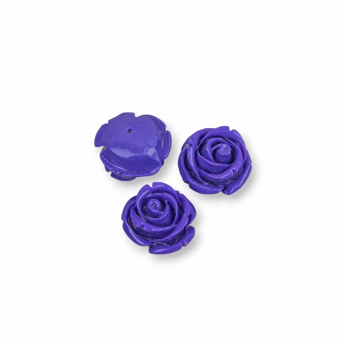 Componenti Di Resina Assortita Fiori 16mm 10pz Viola-COMPONENTI DI RESINA | Worldofjewel.com