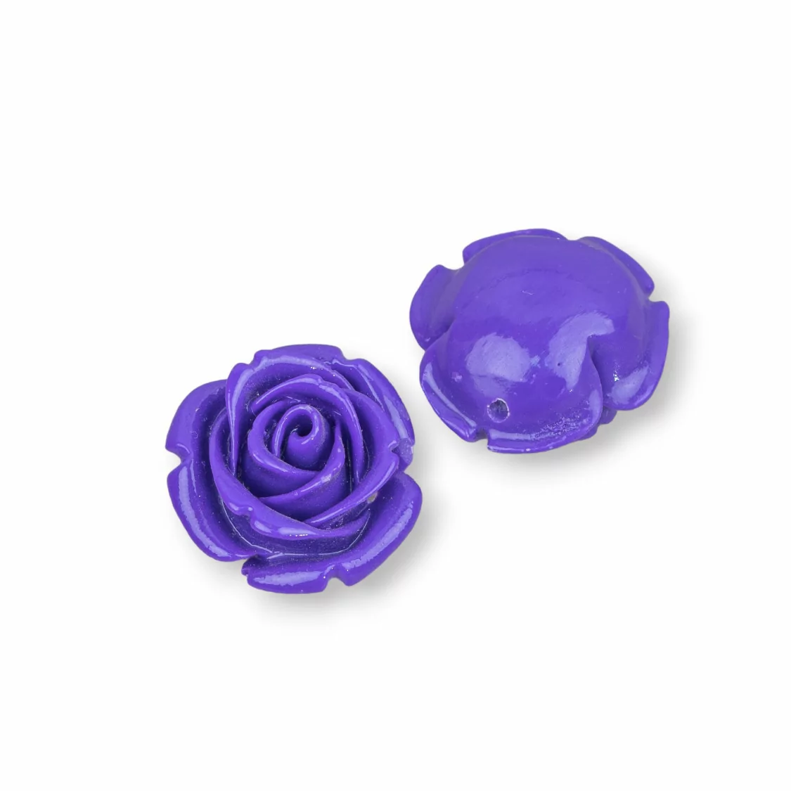 Componenti Di Resina Assortita Fiori 20mm 7pz Viola-COMPONENTI DI RESINA | Worldofjewel.com