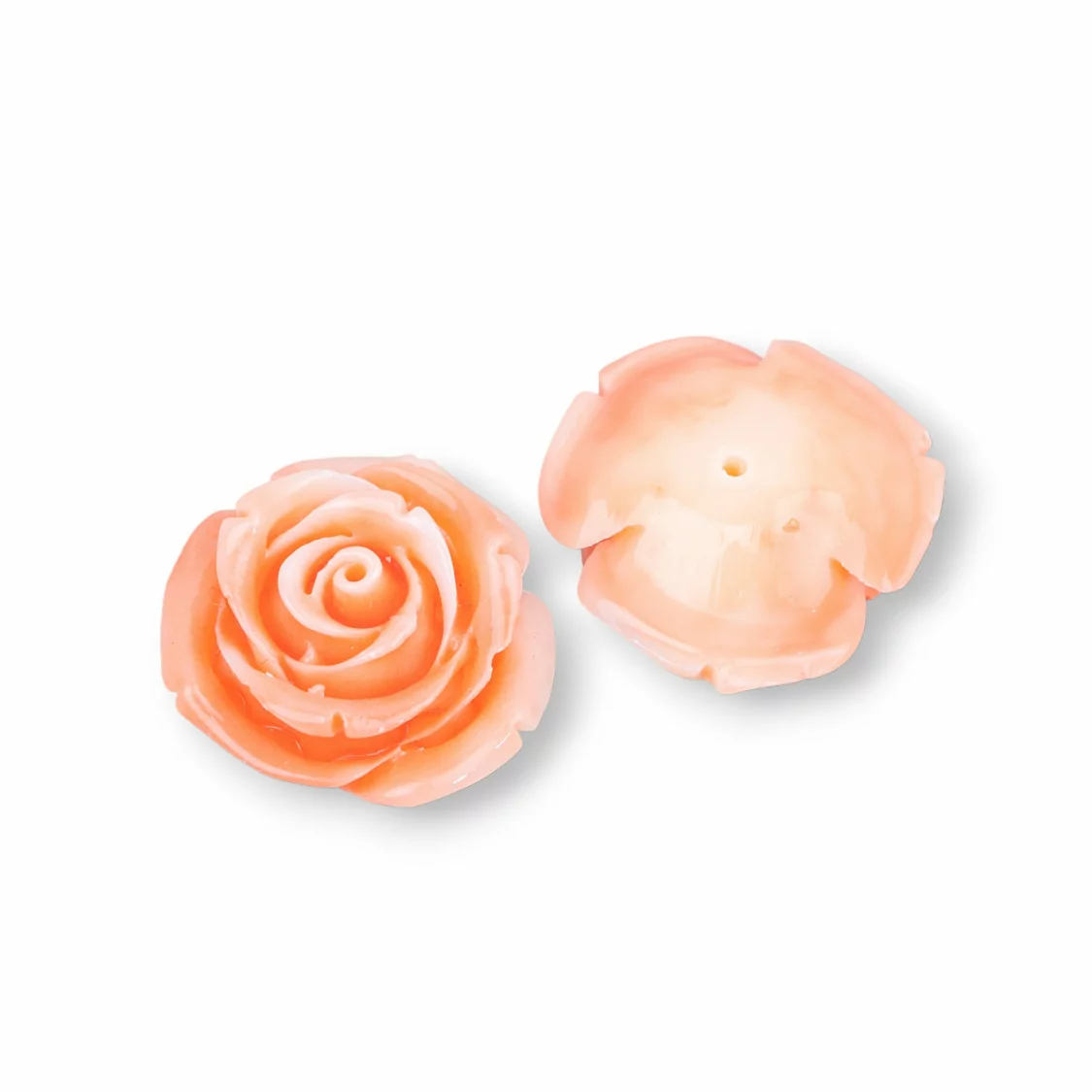 Componenti Di Resina Assortita Fiori 25mm 5pz Arancio-COMPONENTI DI RESINA | Worldofjewel.com