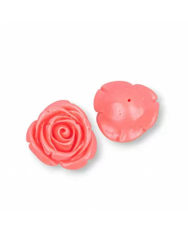 Componenti Di Resina Assortita Fiori 25mm 5pz Rosa-COMPONENTI DI RESINA | Worldofjewel.com