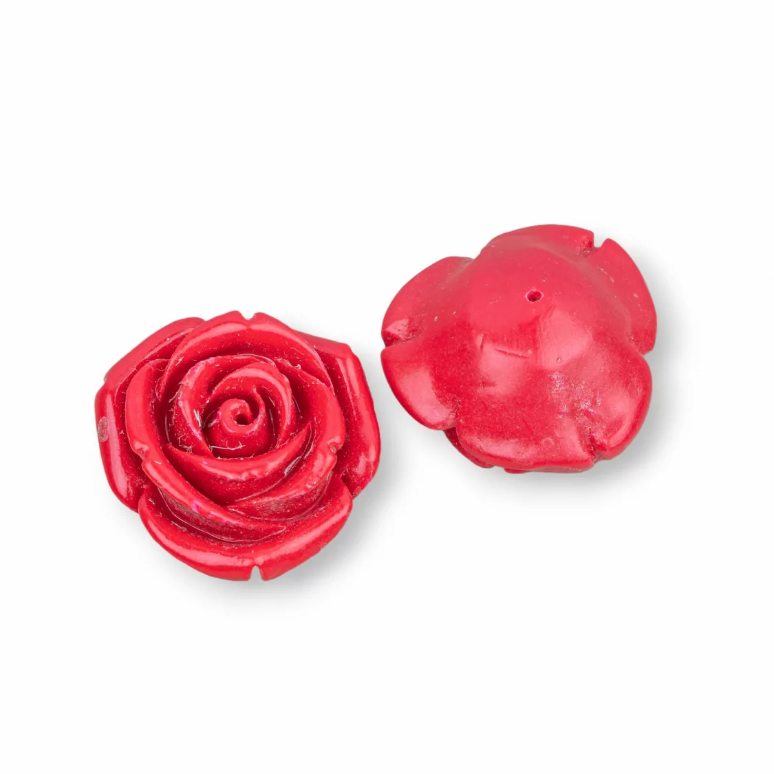 Componenti Di Resina Assortita Fiori 25mm 5pz Rosso-COMPONENTI DI RESINA | Worldofjewel.com