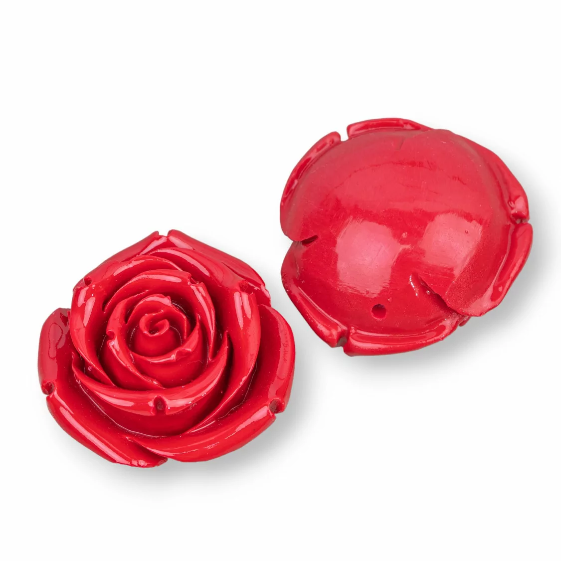 Componenti Di Resina Assortita Fiori 35mm 3pz Rosso-COMPONENTI DI RESINA | Worldofjewel.com