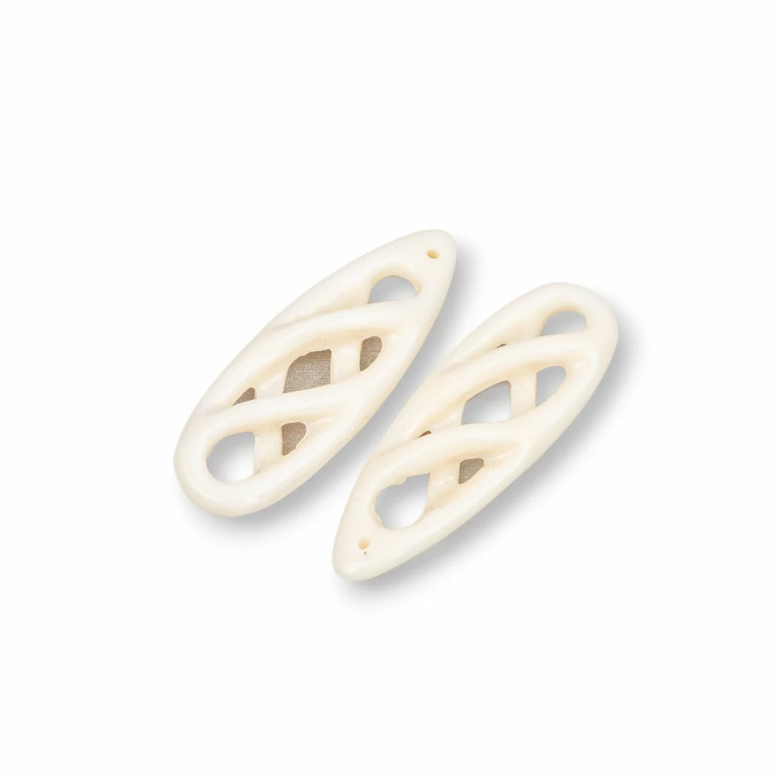 Componenti Di Resina Assortita Goccia 13x40mm 5pz Panna-COMPONENTI DI RESINA | Worldofjewel.com