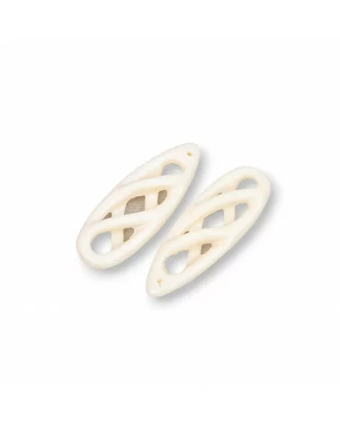 Componenti Di Resina Assortita Goccia 13x40mm 5pz Panna-COMPONENTI DI RESINA | Worldofjewel.com