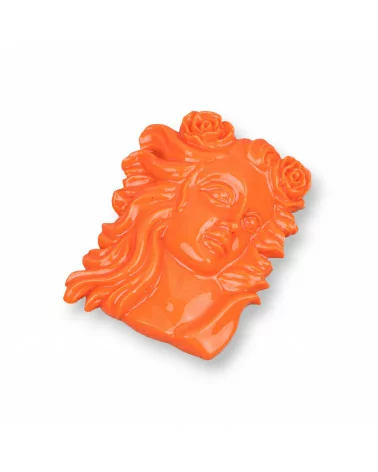 Componenti Di Resina Assortita Rettangolo 30x40mm 3pz Arancio-COMPONENTI DI RESINA | Worldofjewel.com