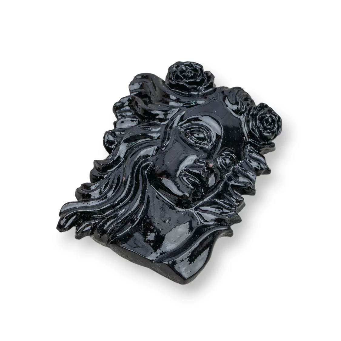 Componenti Di Resina Assortita Rettangolo 30x40mm 3pz Nero-COMPONENTI DI RESINA | Worldofjewel.com