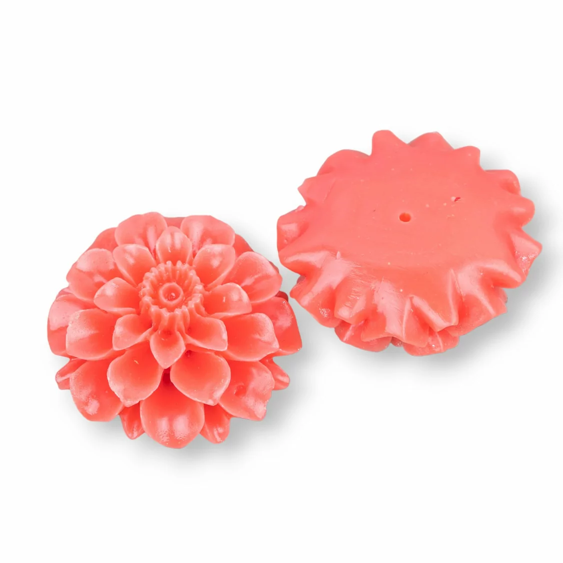 Componenti Di Resina Assortita Fiore 35mm 3pz Arancio-COMPONENTI DI RESINA | Worldofjewel.com