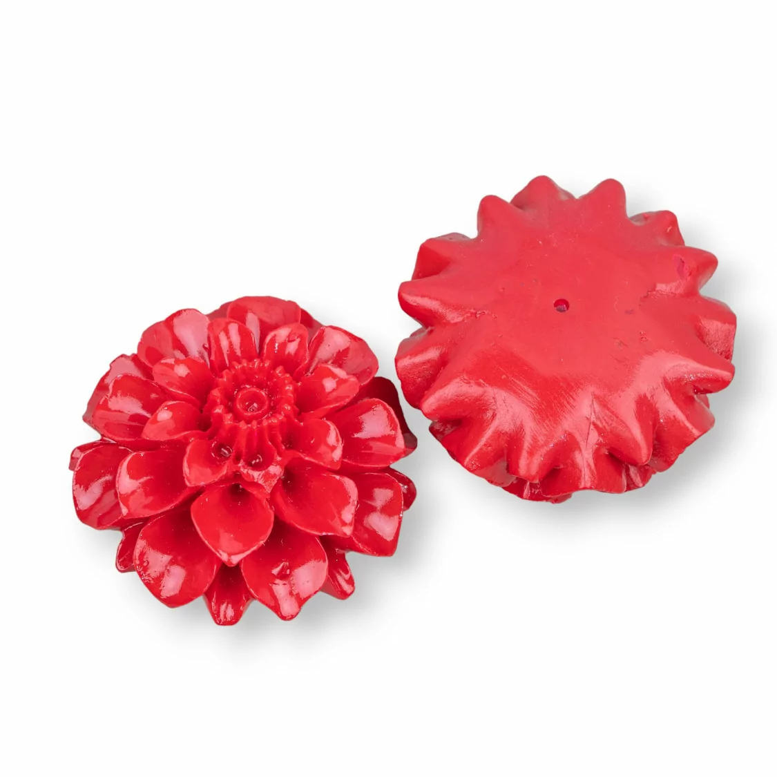 Componenti Di Resina Assortita Fiore 35mm 3pz Rosso-COMPONENTI DI RESINA | Worldofjewel.com