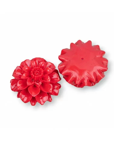 Componenti Di Resina Assortita Fiore 35mm 3pz Rosso-COMPONENTI DI RESINA | Worldofjewel.com