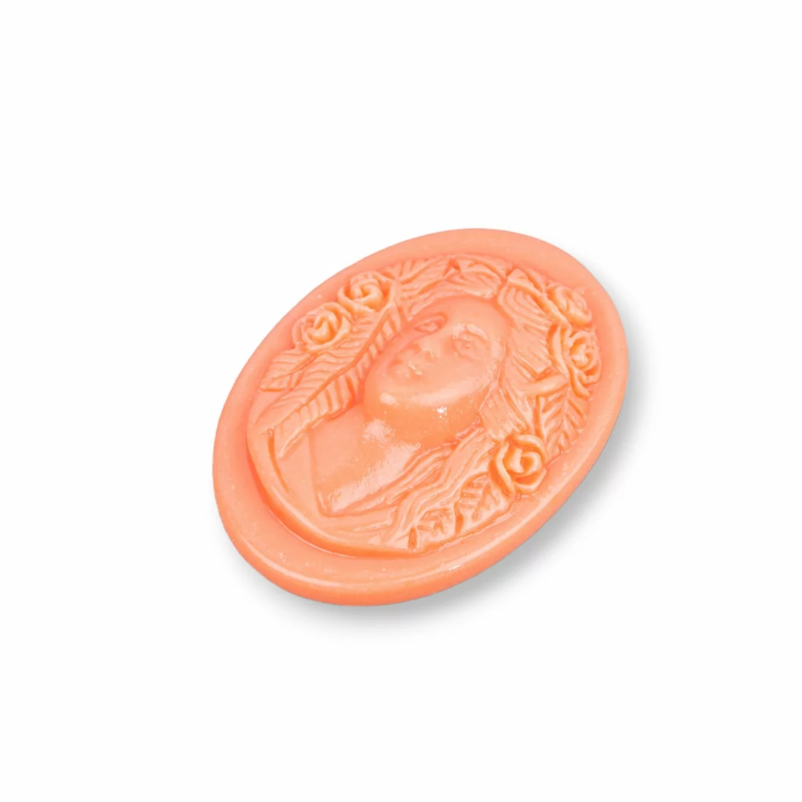 Componenti Di Resina Assortita Ovale Cammeo 25x35mm 3pz Arancio-COMPONENTI DI RESINA | Worldofjewel.com