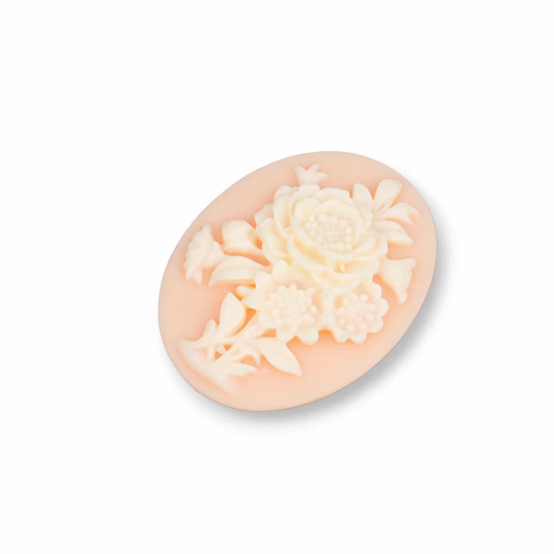 Componenti Di Resina Assortita Ovale Cammeo Fiore 30x40mm 3pz Rosa-COMPONENTI DI RESINA | Worldofjewel.com