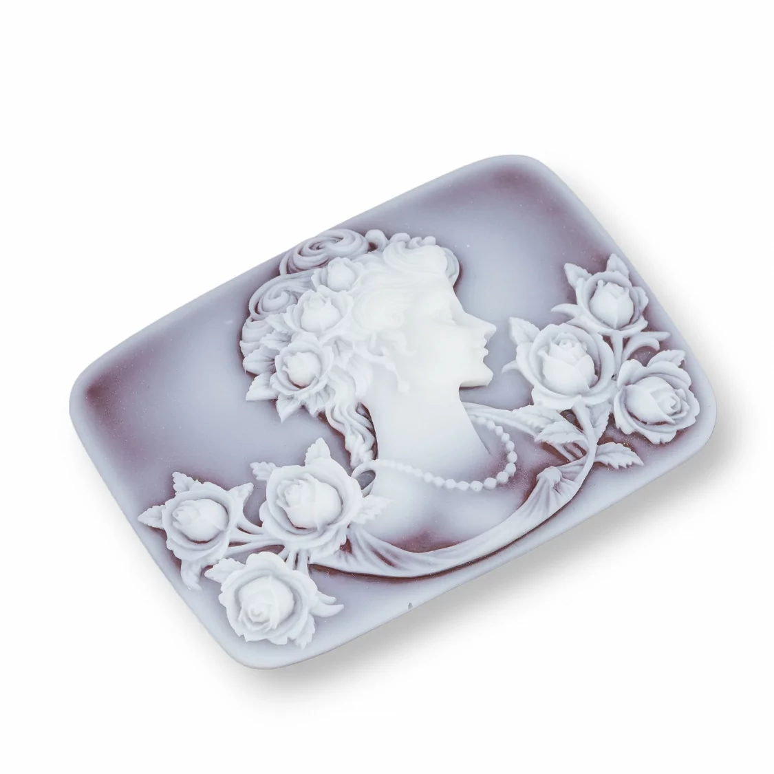 Componenti Di Resina Assortita Rettangolo Cammeo 60x40mm 2pz Viola-COMPONENTI DI RESINA | Worldofjewel.com