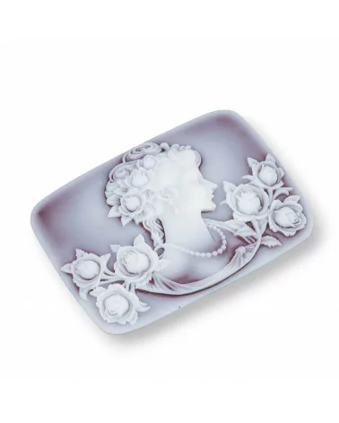 Componenti Di Resina Assortita Rettangolo Cammeo 60x40mm 2pz Viola-COMPONENTI DI RESINA | Worldofjewel.com