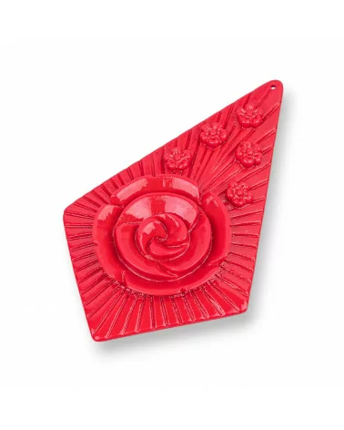 Componenti Di Resina Assortita Aquilone 40x68mm 2pz Rosso-COMPONENTI DI RESINA | Worldofjewel.com