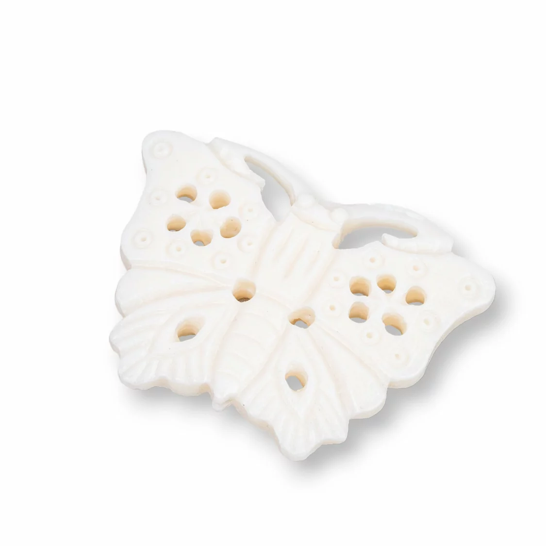 Componenti Di Resina Assortita Farfalla 44x33mm 3pz Bianco-COMPONENTI DI RESINA | Worldofjewel.com