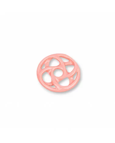 Componenti Di Resina Assortita Tondo Forato 25mm 5pz Rosa-COMPONENTI DI RESINA | Worldofjewel.com