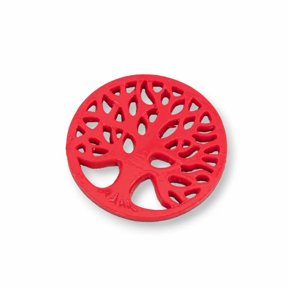 Componenti Di Resina Assortita Albero Della Vita 40mm 3pz Rosso-COMPONENTI DI RESINA | Worldofjewel.com