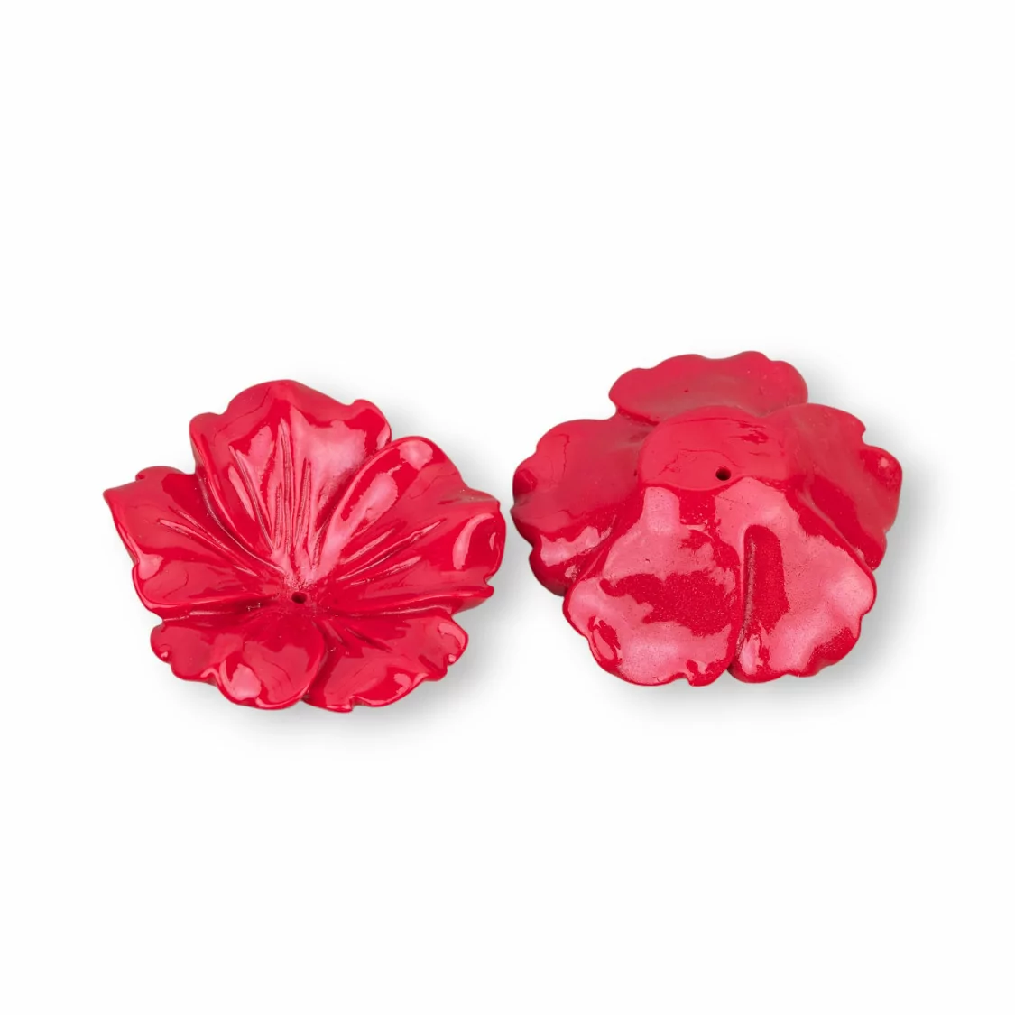 Componenti Di Resina Assortita Fiore 30mm 5pz Rosso-COMPONENTI DI RESINA | Worldofjewel.com