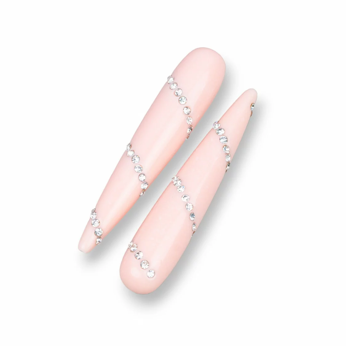 Componenti Di Resina Assortita Gocce 1 Foro Con Strass 10x50mm 3pz Rosa-COMPONENTI DI RESINA | Worldofjewel.com