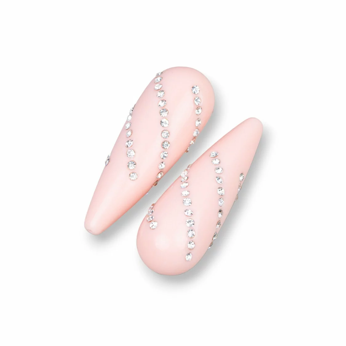 Componenti Di Resina Assortita Gocce 1 Foro Con Strass 13x40mm 3pz Rosa-COMPONENTI DI RESINA | Worldofjewel.com