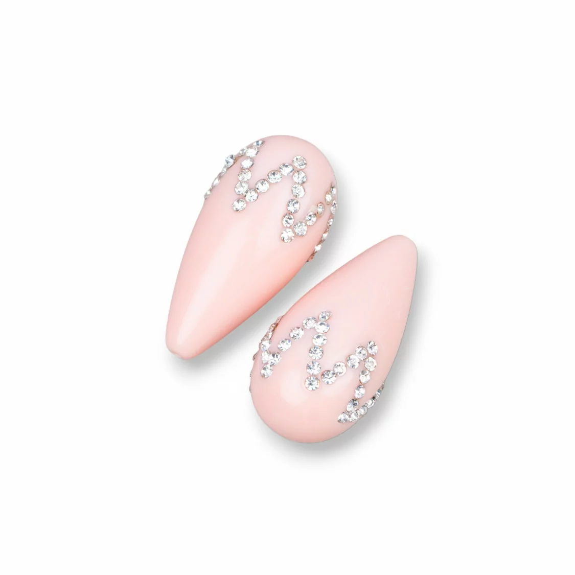 Componenti Di Resina Assortita Gocce 1 Foro Con Strass 14x30mm 3pz Rosa-COMPONENTI DI RESINA | Worldofjewel.com