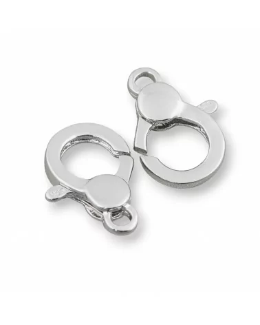 Chiusura Di Argento 925 A Moschettone A Scatto 14x20mm 3pz Rodiato-CHIUSURE DI ARGENTO | Worldofjewel.com