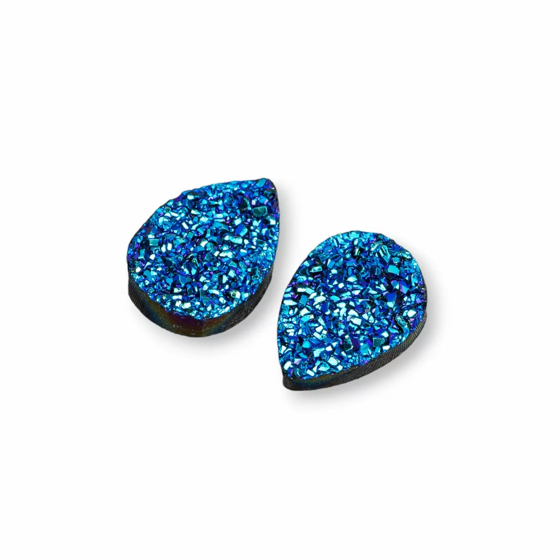 Componente Cabochon Drusa Di Resina Goccia 10x14mm 10pz Blu- CABOCHON DRUSA | Worldofjewel.com