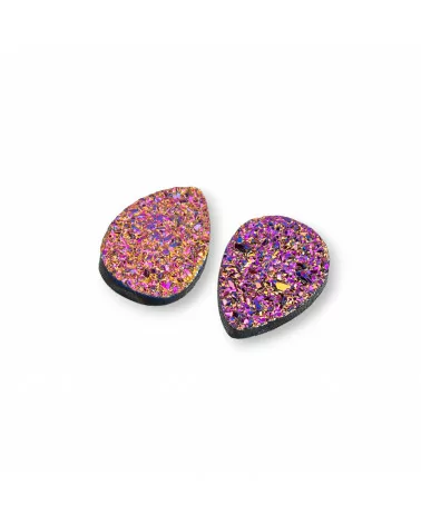 Componente Cabochon Drusa Di Resina Goccia 10x14mm 10pz Sunset- CABOCHON DRUSA | Worldofjewel.com