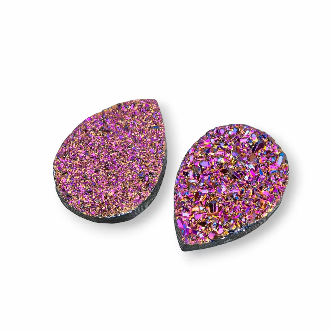 Componente Cabochon Drusa Di Resina Goccia 13x18mm 8pz Sunset- CABOCHON DRUSA | Worldofjewel.com