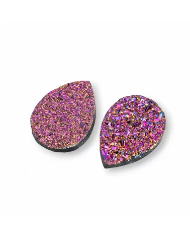 Componente Cabochon Drusa Di Resina Goccia 13x18mm 8pz Sunset- CABOCHON DRUSA | Worldofjewel.com