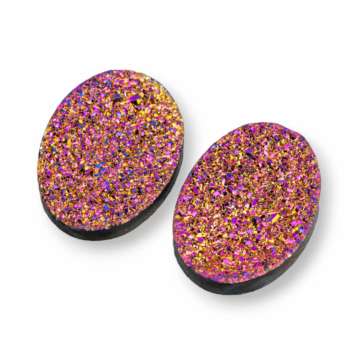 Componente Cabochon Drusa Di Resina Ovale 18x25mm 6pz Sunset- CABOCHON DRUSA | Worldofjewel.com