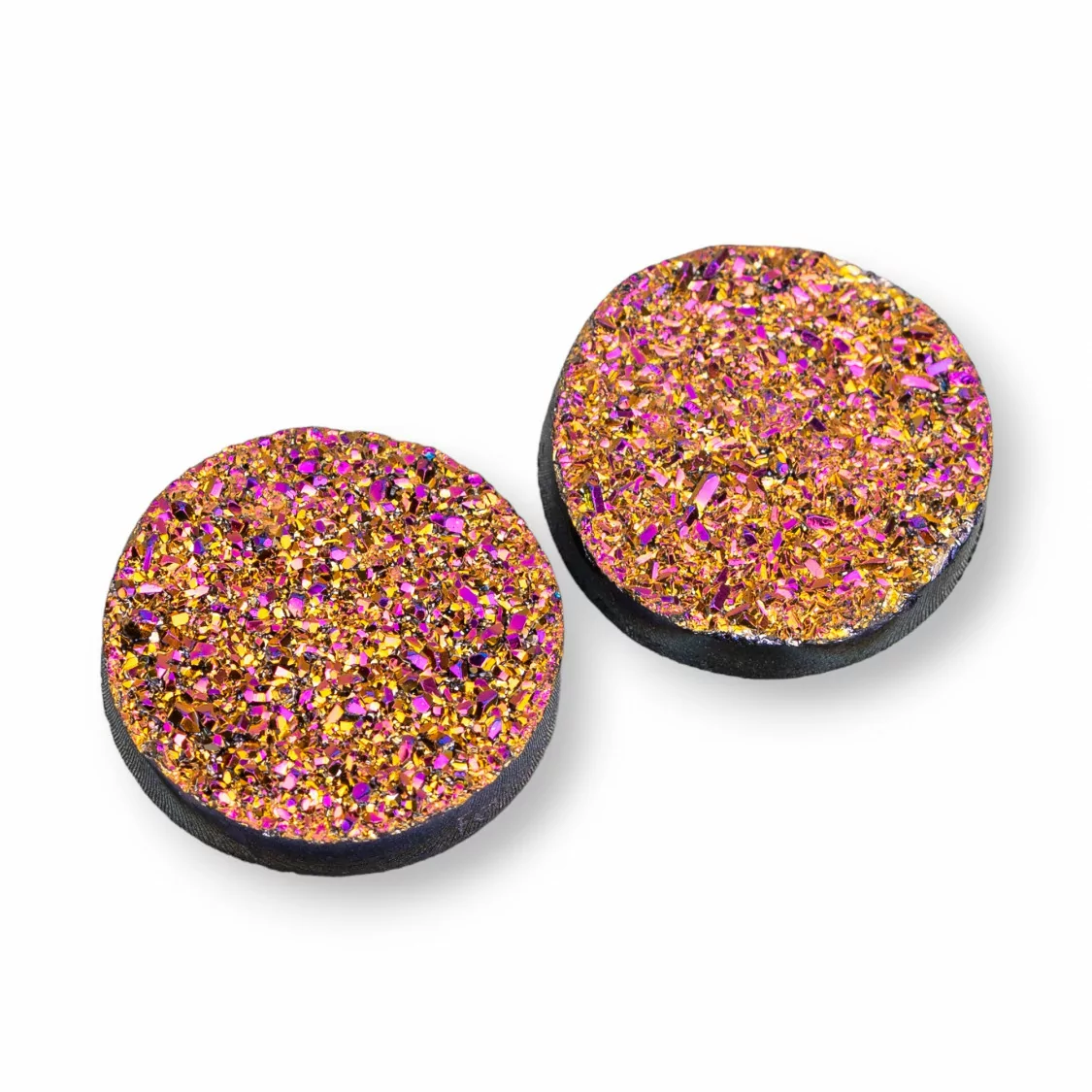 Componente Cabochon Drusa Di Resina Tondo 20mm 8pz Sunset- CABOCHON DRUSA | Worldofjewel.com