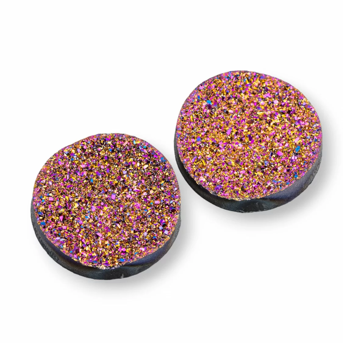 Componente Cabochon Drusa Di Resina Tondo 25mm 6pz Sunset- CABOCHON DRUSA | Worldofjewel.com