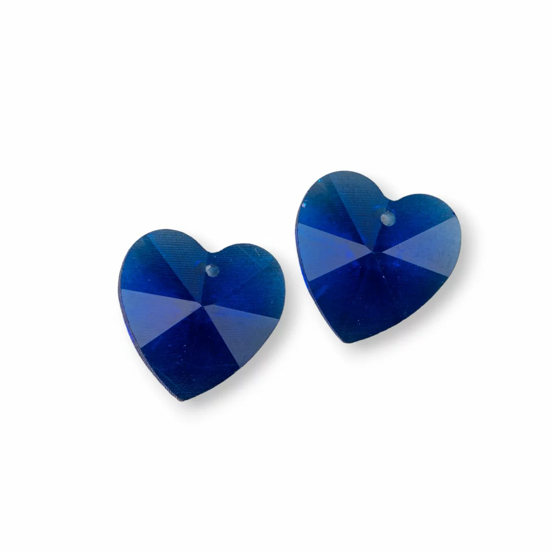 Componente Pendente Di Cristallo CZ Cuore 14mm 8pz Blu-COMPONENTI DI CRISTALLI E STRASS | Worldofjewel.com