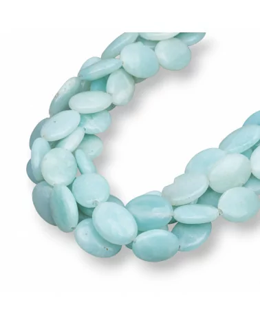 Amazzonite Ovale Piatto 12x16mm Chiaro-AMAZONITE CLASSICA | Worldofjewel.com