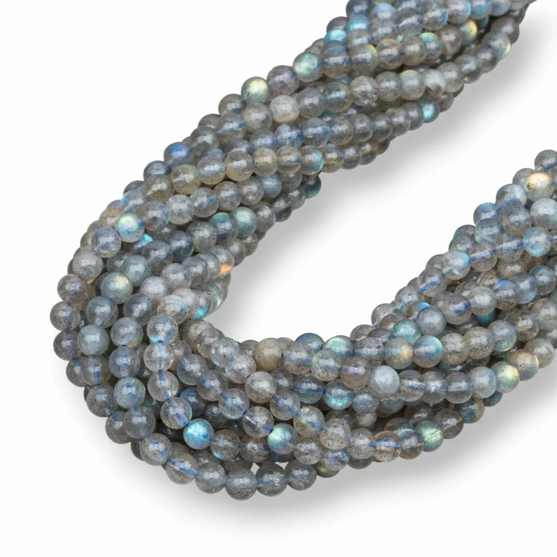 Labradorite Grigio Tondo Liscio Prima Scelta (YHG) 5mm-LABRADORITE GRIGIO | Worldofjewel.com