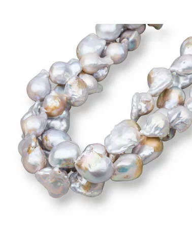 Perle Di Fiume Barocche A Goccia (AHW) 70-80gr Grigio Macchiato-PERLE BAROCCHE | Worldofjewel.com