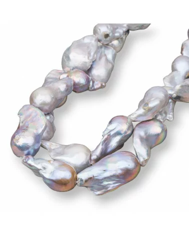 Perle Di Fiume Barocche A Goccia (AQL) 110-120gr Grigio-PERLE BAROCCHE | Worldofjewel.com