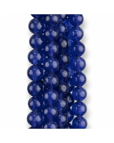 Giada Giadeite Colorata Linea Economica Tondo Liscio 6mm Blu Scuro-LISCIO 6mm | Worldofjewel.com