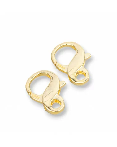 Chiusura Di Argento 925 Moschettone Infinito 13x19mm 2pz Dorato-CHIUSURE DI ARGENTO | Worldofjewel.com