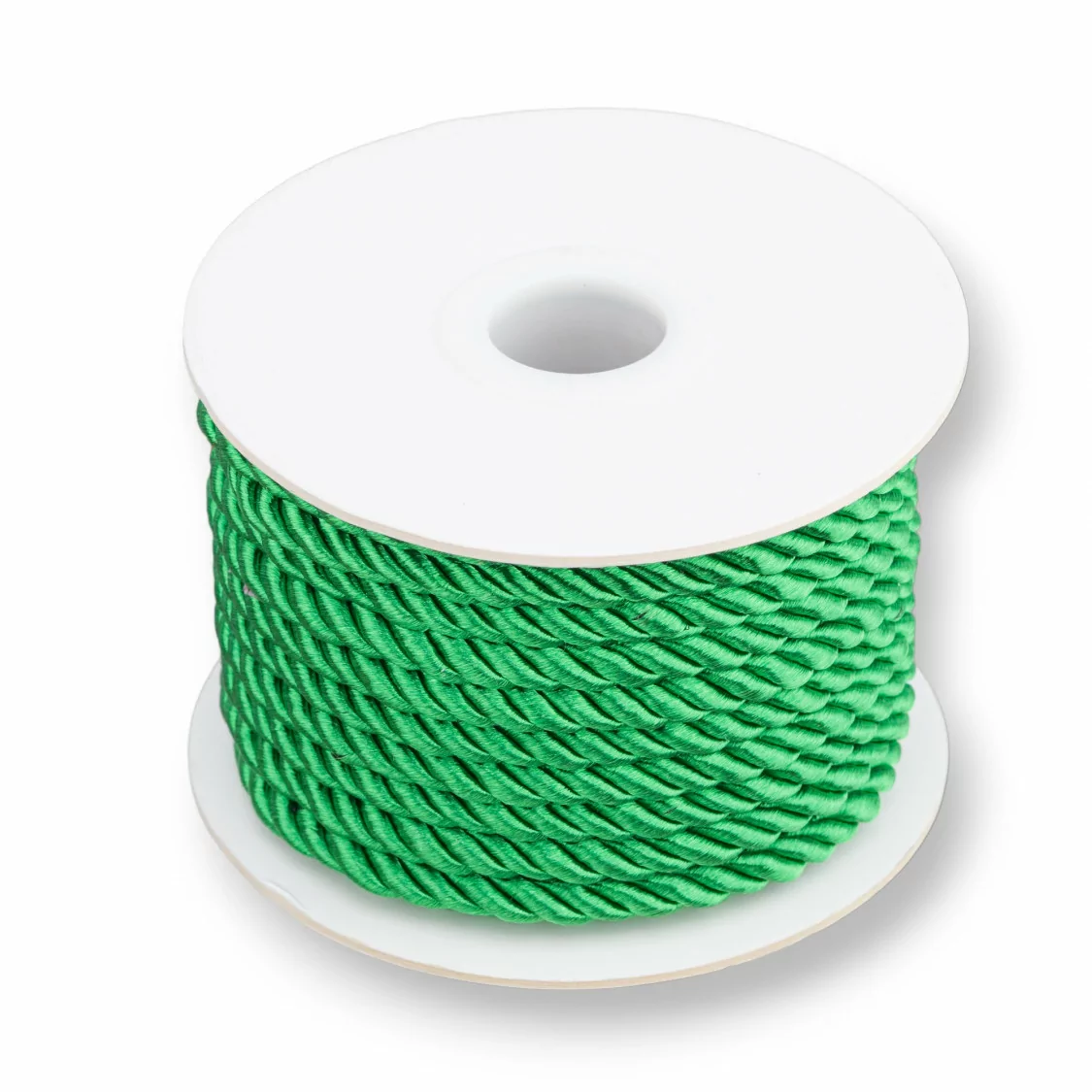 Cordoncino Filo Intrecciato Milanese 5mm 9 Metri Verde-CORDONE INTRECCIATO | Worldofjewel.com