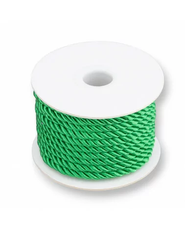 Cordoncino Filo Intrecciato Milanese 5mm 9 Metri Verde-CORDONE INTRECCIATO | Worldofjewel.com